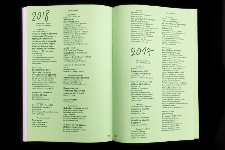 Bétonsalon, Villa Vassilieff 2003-2018. 15 ans dans le flot de la vie.